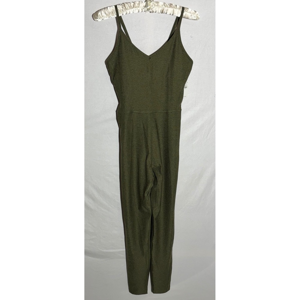 NWT Old Navy Active Go-Dry Cloud+ Jumpsuit Womens Small Olive Green Heather